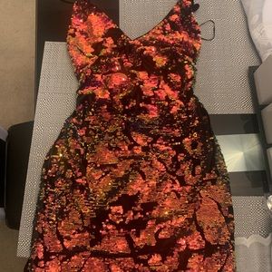 Velour sequin dress